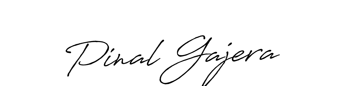 Use a signature maker to create a handwritten signature online. With this signature software, you can design (Antro_Vectra_Bolder) your own signature for name Pinal Gajera. Pinal Gajera signature style 7 images and pictures png