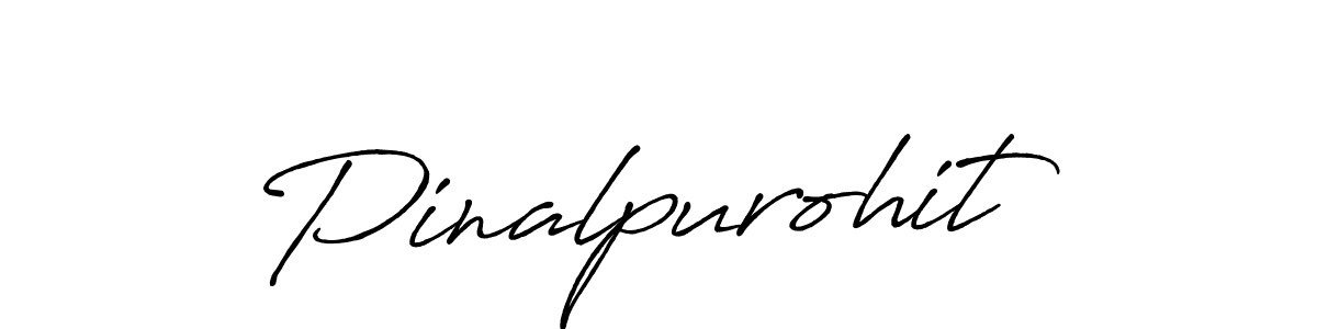 How to make Pinalpurohit signature? Antro_Vectra_Bolder is a professional autograph style. Create handwritten signature for Pinalpurohit name. Pinalpurohit signature style 7 images and pictures png