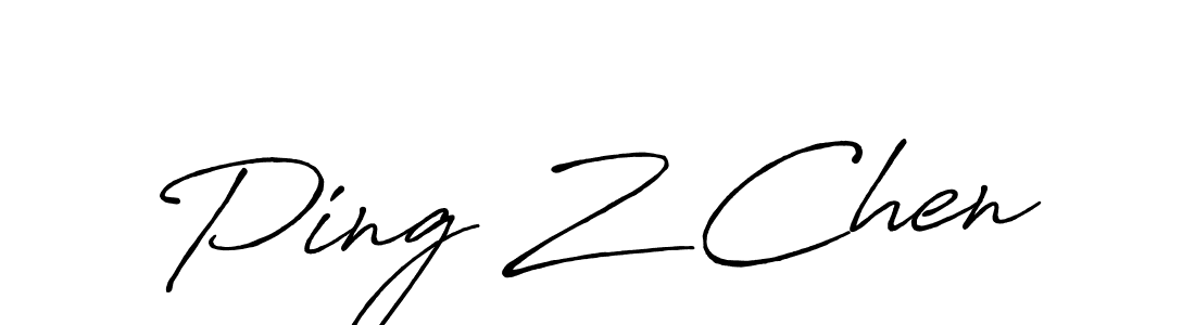 Design your own signature with our free online signature maker. With this signature software, you can create a handwritten (Antro_Vectra_Bolder) signature for name Ping Z Chen. Ping Z Chen signature style 7 images and pictures png