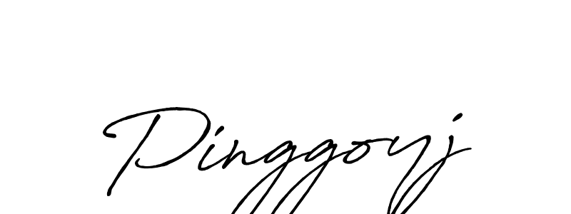 Make a beautiful signature design for name Pinggoyj. With this signature (Antro_Vectra_Bolder) style, you can create a handwritten signature for free. Pinggoyj signature style 7 images and pictures png