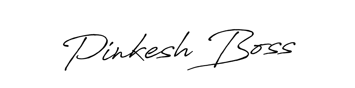 Design your own signature with our free online signature maker. With this signature software, you can create a handwritten (Antro_Vectra_Bolder) signature for name Pinkesh Boss. Pinkesh Boss signature style 7 images and pictures png
