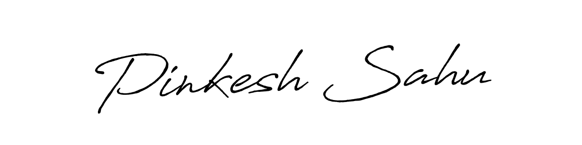 Make a beautiful signature design for name Pinkesh Sahu. With this signature (Antro_Vectra_Bolder) style, you can create a handwritten signature for free. Pinkesh Sahu signature style 7 images and pictures png