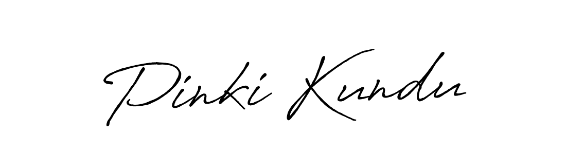 Design your own signature with our free online signature maker. With this signature software, you can create a handwritten (Antro_Vectra_Bolder) signature for name Pinki Kundu. Pinki Kundu signature style 7 images and pictures png