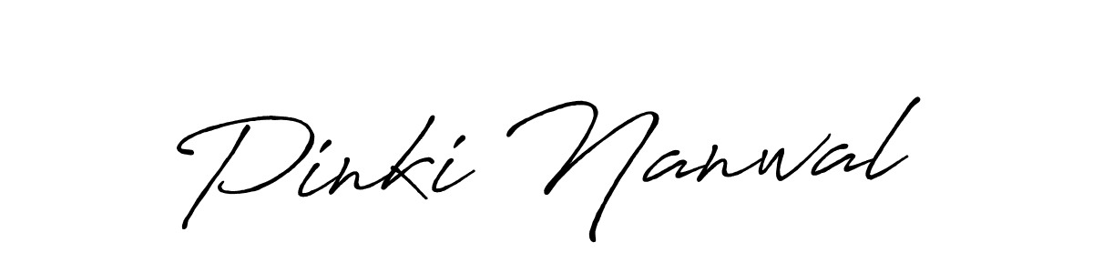 How to make Pinki Nanwal signature? Antro_Vectra_Bolder is a professional autograph style. Create handwritten signature for Pinki Nanwal name. Pinki Nanwal signature style 7 images and pictures png