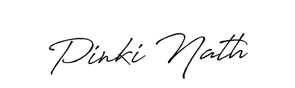 How to make Pinki Nath signature? Antro_Vectra_Bolder is a professional autograph style. Create handwritten signature for Pinki Nath name. Pinki Nath signature style 7 images and pictures png