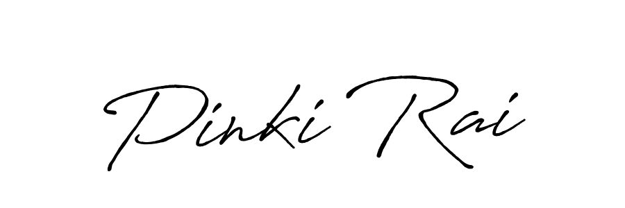 Design your own signature with our free online signature maker. With this signature software, you can create a handwritten (Antro_Vectra_Bolder) signature for name Pinki Rai. Pinki Rai signature style 7 images and pictures png