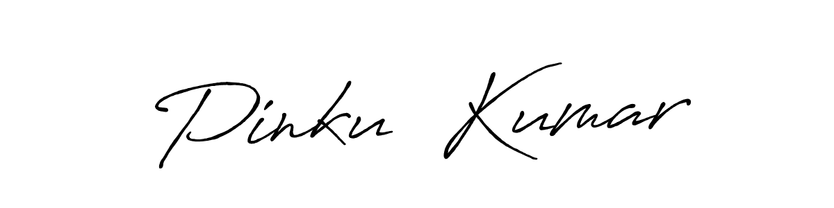 You should practise on your own different ways (Antro_Vectra_Bolder) to write your name (Pinku  Kumar) in signature. don't let someone else do it for you. Pinku  Kumar signature style 7 images and pictures png
