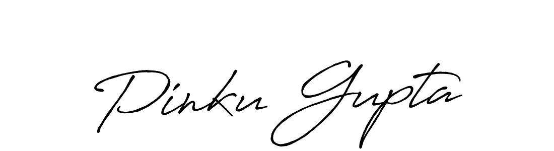 How to make Pinku Gupta name signature. Use Antro_Vectra_Bolder style for creating short signs online. This is the latest handwritten sign. Pinku Gupta signature style 7 images and pictures png