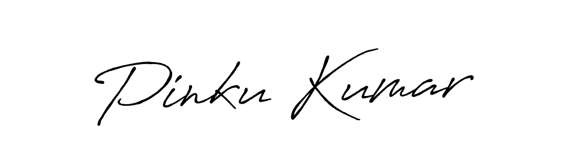 Create a beautiful signature design for name Pinku Kumar. With this signature (Antro_Vectra_Bolder) fonts, you can make a handwritten signature for free. Pinku Kumar signature style 7 images and pictures png