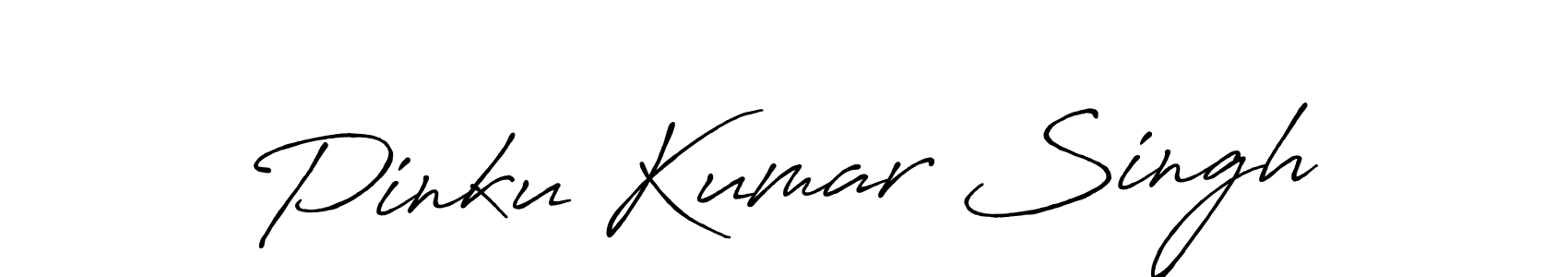 Pinku Kumar Singh stylish signature style. Best Handwritten Sign (Antro_Vectra_Bolder) for my name. Handwritten Signature Collection Ideas for my name Pinku Kumar Singh. Pinku Kumar Singh signature style 7 images and pictures png