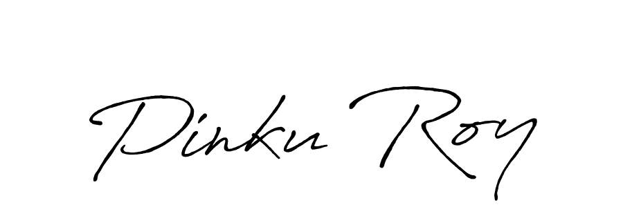 How to make Pinku Roy name signature. Use Antro_Vectra_Bolder style for creating short signs online. This is the latest handwritten sign. Pinku Roy signature style 7 images and pictures png