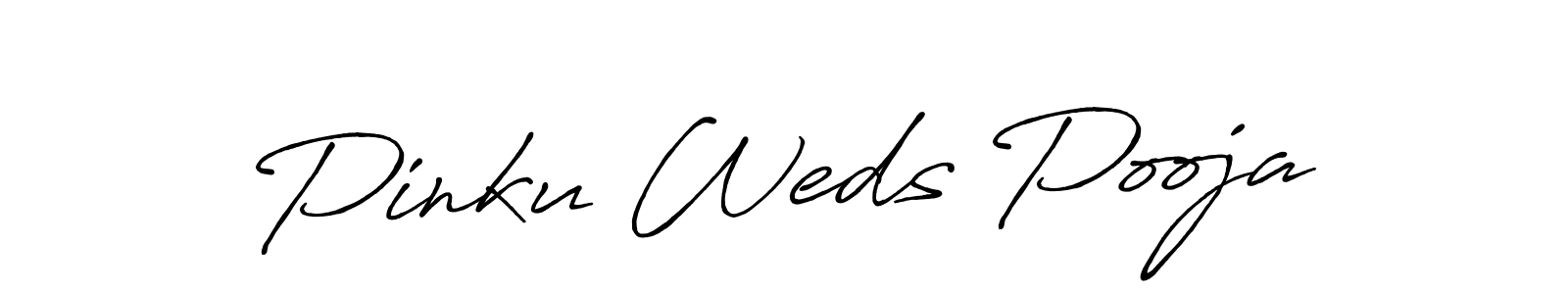 Antro_Vectra_Bolder is a professional signature style that is perfect for those who want to add a touch of class to their signature. It is also a great choice for those who want to make their signature more unique. Get Pinku Weds Pooja name to fancy signature for free. Pinku Weds Pooja signature style 7 images and pictures png