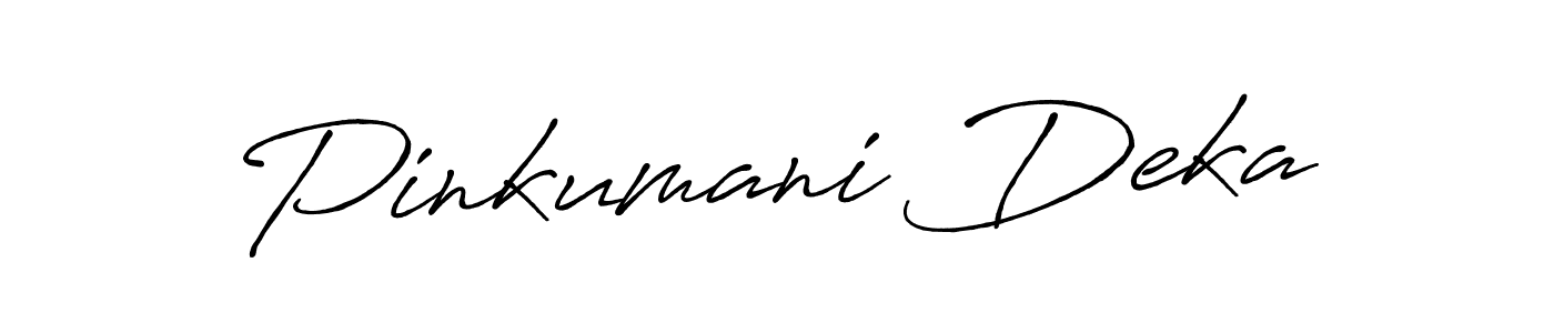 Make a beautiful signature design for name Pinkumani Deka. With this signature (Antro_Vectra_Bolder) style, you can create a handwritten signature for free. Pinkumani Deka signature style 7 images and pictures png