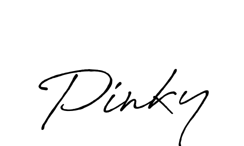 Use a signature maker to create a handwritten signature online. With this signature software, you can design (Antro_Vectra_Bolder) your own signature for name Pinky. Pinky signature style 7 images and pictures png