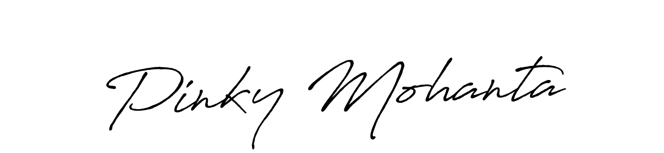 Design your own signature with our free online signature maker. With this signature software, you can create a handwritten (Antro_Vectra_Bolder) signature for name Pinky Mohanta. Pinky Mohanta signature style 7 images and pictures png