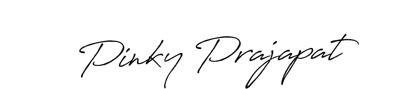 Also we have Pinky Prajapat name is the best signature style. Create professional handwritten signature collection using Antro_Vectra_Bolder autograph style. Pinky Prajapat signature style 7 images and pictures png