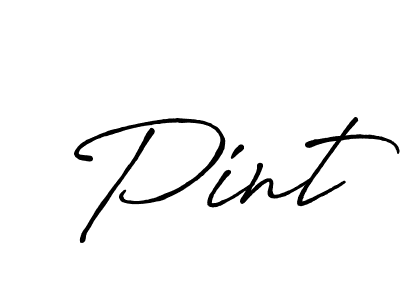 Pint stylish signature style. Best Handwritten Sign (Antro_Vectra_Bolder) for my name. Handwritten Signature Collection Ideas for my name Pint. Pint signature style 7 images and pictures png