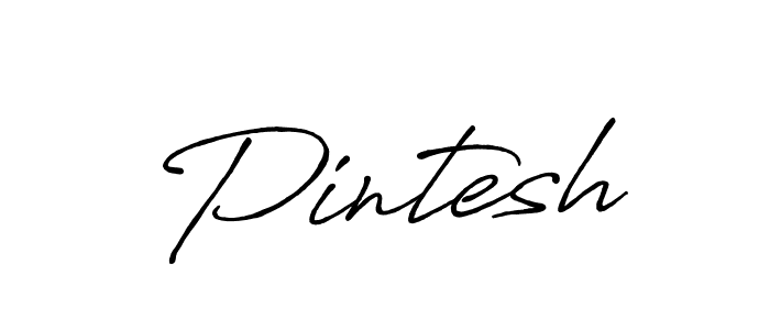 Also we have Pintesh name is the best signature style. Create professional handwritten signature collection using Antro_Vectra_Bolder autograph style. Pintesh signature style 7 images and pictures png