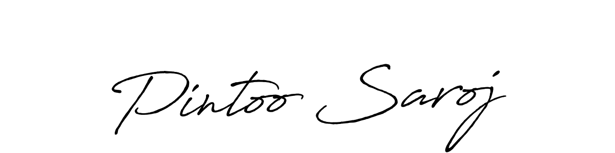 Antro_Vectra_Bolder is a professional signature style that is perfect for those who want to add a touch of class to their signature. It is also a great choice for those who want to make their signature more unique. Get Pintoo Saroj name to fancy signature for free. Pintoo Saroj signature style 7 images and pictures png