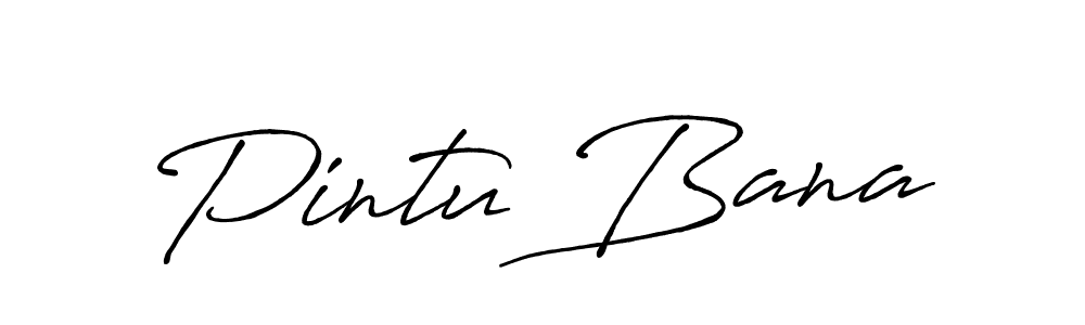 How to make Pintu Bana name signature. Use Antro_Vectra_Bolder style for creating short signs online. This is the latest handwritten sign. Pintu Bana signature style 7 images and pictures png