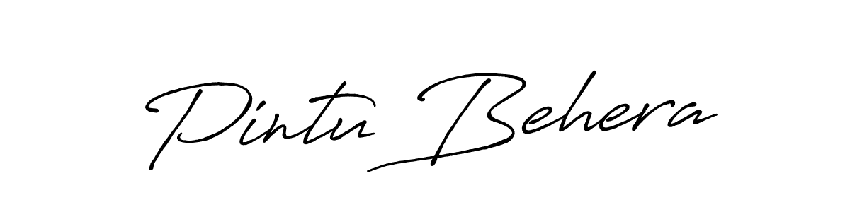 Use a signature maker to create a handwritten signature online. With this signature software, you can design (Antro_Vectra_Bolder) your own signature for name Pintu Behera. Pintu Behera signature style 7 images and pictures png