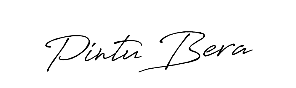 You should practise on your own different ways (Antro_Vectra_Bolder) to write your name (Pintu Bera) in signature. don't let someone else do it for you. Pintu Bera signature style 7 images and pictures png