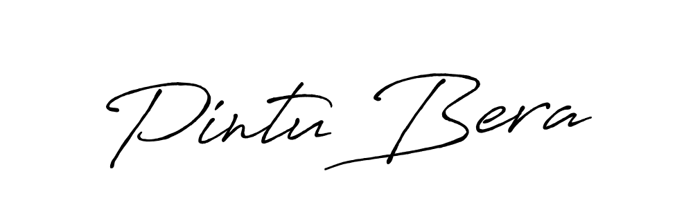 Also You can easily find your signature by using the search form. We will create Pintu Bera name handwritten signature images for you free of cost using Antro_Vectra_Bolder sign style. Pintu Bera signature style 7 images and pictures png