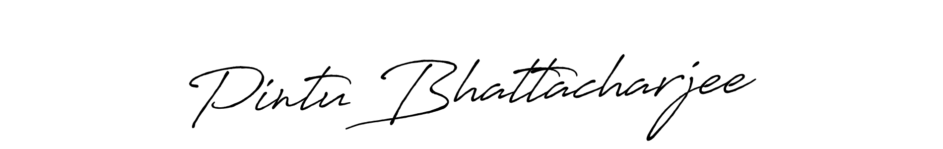 Design your own signature with our free online signature maker. With this signature software, you can create a handwritten (Antro_Vectra_Bolder) signature for name Pintu Bhattacharjee. Pintu Bhattacharjee signature style 7 images and pictures png