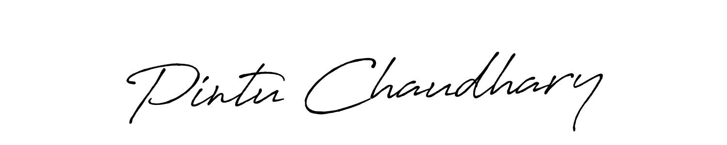 Create a beautiful signature design for name Pintu Chaudhary. With this signature (Antro_Vectra_Bolder) fonts, you can make a handwritten signature for free. Pintu Chaudhary signature style 7 images and pictures png