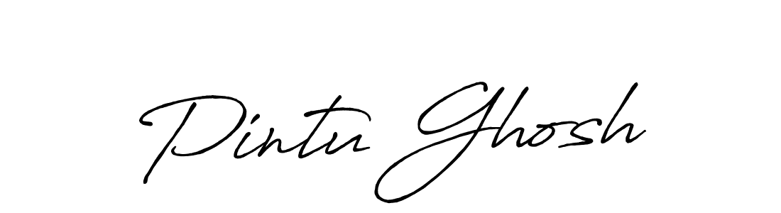 Design your own signature with our free online signature maker. With this signature software, you can create a handwritten (Antro_Vectra_Bolder) signature for name Pintu Ghosh. Pintu Ghosh signature style 7 images and pictures png