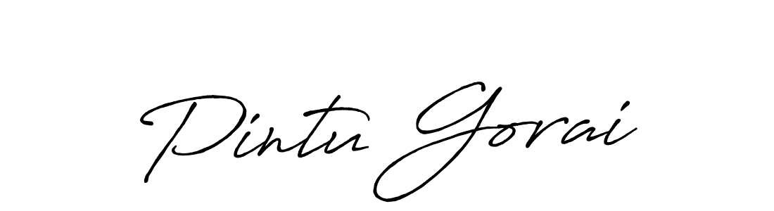 Pintu Gorai stylish signature style. Best Handwritten Sign (Antro_Vectra_Bolder) for my name. Handwritten Signature Collection Ideas for my name Pintu Gorai. Pintu Gorai signature style 7 images and pictures png