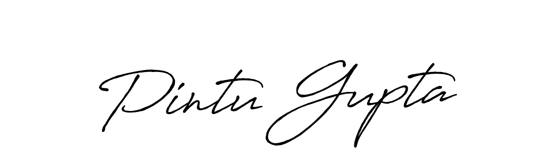 Design your own signature with our free online signature maker. With this signature software, you can create a handwritten (Antro_Vectra_Bolder) signature for name Pintu Gupta. Pintu Gupta signature style 7 images and pictures png