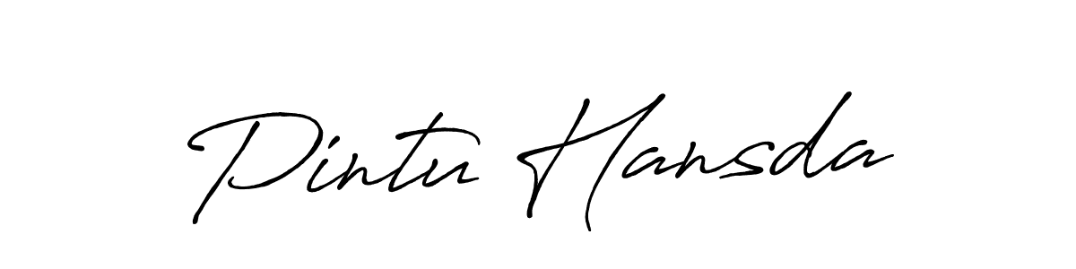 Make a beautiful signature design for name Pintu Hansda. Use this online signature maker to create a handwritten signature for free. Pintu Hansda signature style 7 images and pictures png