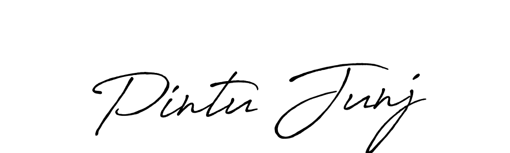 It looks lik you need a new signature style for name Pintu Junj. Design unique handwritten (Antro_Vectra_Bolder) signature with our free signature maker in just a few clicks. Pintu Junj signature style 7 images and pictures png