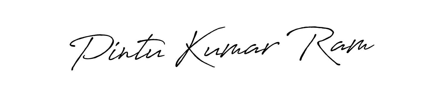 You should practise on your own different ways (Antro_Vectra_Bolder) to write your name (Pintu Kumar Ram) in signature. don't let someone else do it for you. Pintu Kumar Ram signature style 7 images and pictures png