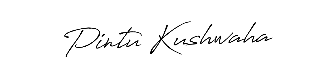 Create a beautiful signature design for name Pintu Kushwaha. With this signature (Antro_Vectra_Bolder) fonts, you can make a handwritten signature for free. Pintu Kushwaha signature style 7 images and pictures png