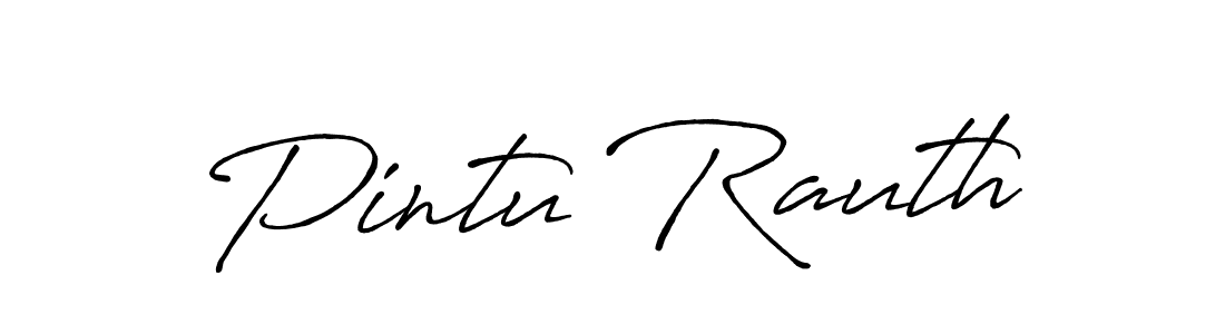Similarly Antro_Vectra_Bolder is the best handwritten signature design. Signature creator online .You can use it as an online autograph creator for name Pintu Rauth. Pintu Rauth signature style 7 images and pictures png