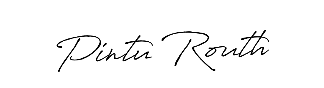 How to make Pintu Routh name signature. Use Antro_Vectra_Bolder style for creating short signs online. This is the latest handwritten sign. Pintu Routh signature style 7 images and pictures png