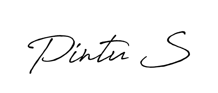 Use a signature maker to create a handwritten signature online. With this signature software, you can design (Antro_Vectra_Bolder) your own signature for name Pintu S. Pintu S signature style 7 images and pictures png