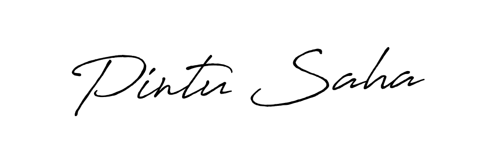 Also You can easily find your signature by using the search form. We will create Pintu Saha name handwritten signature images for you free of cost using Antro_Vectra_Bolder sign style. Pintu Saha signature style 7 images and pictures png