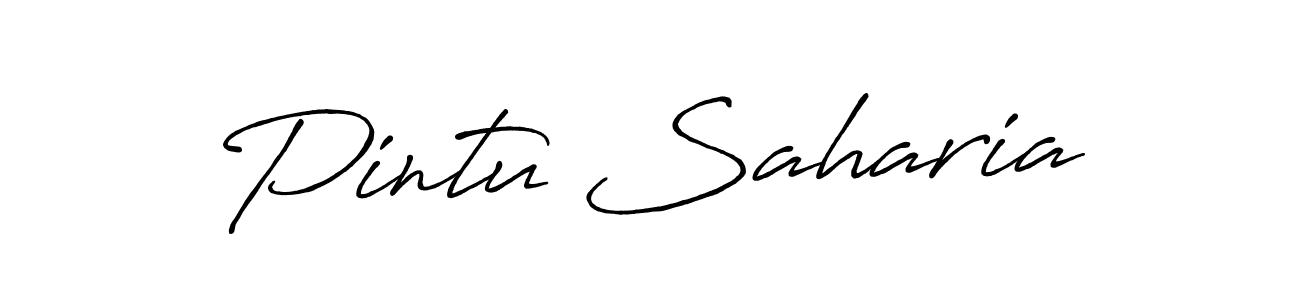 Design your own signature with our free online signature maker. With this signature software, you can create a handwritten (Antro_Vectra_Bolder) signature for name Pintu Saharia. Pintu Saharia signature style 7 images and pictures png