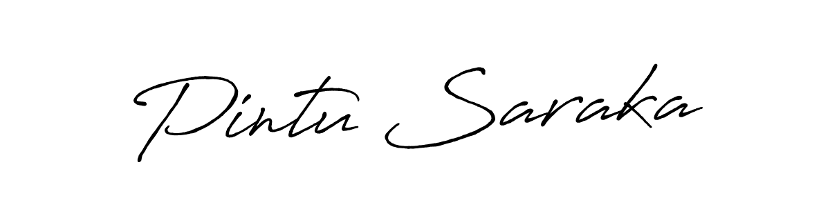 The best way (Antro_Vectra_Bolder) to make a short signature is to pick only two or three words in your name. The name Pintu Saraka include a total of six letters. For converting this name. Pintu Saraka signature style 7 images and pictures png