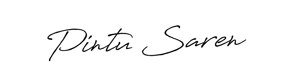 Also You can easily find your signature by using the search form. We will create Pintu Saren name handwritten signature images for you free of cost using Antro_Vectra_Bolder sign style. Pintu Saren signature style 7 images and pictures png