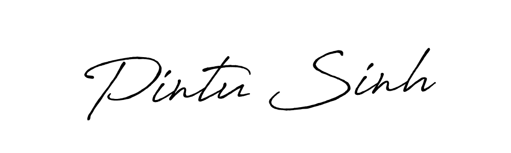 Design your own signature with our free online signature maker. With this signature software, you can create a handwritten (Antro_Vectra_Bolder) signature for name Pintu Sinh. Pintu Sinh signature style 7 images and pictures png