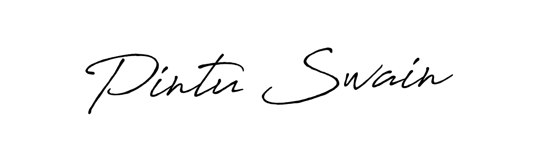 Pintu Swain stylish signature style. Best Handwritten Sign (Antro_Vectra_Bolder) for my name. Handwritten Signature Collection Ideas for my name Pintu Swain. Pintu Swain signature style 7 images and pictures png