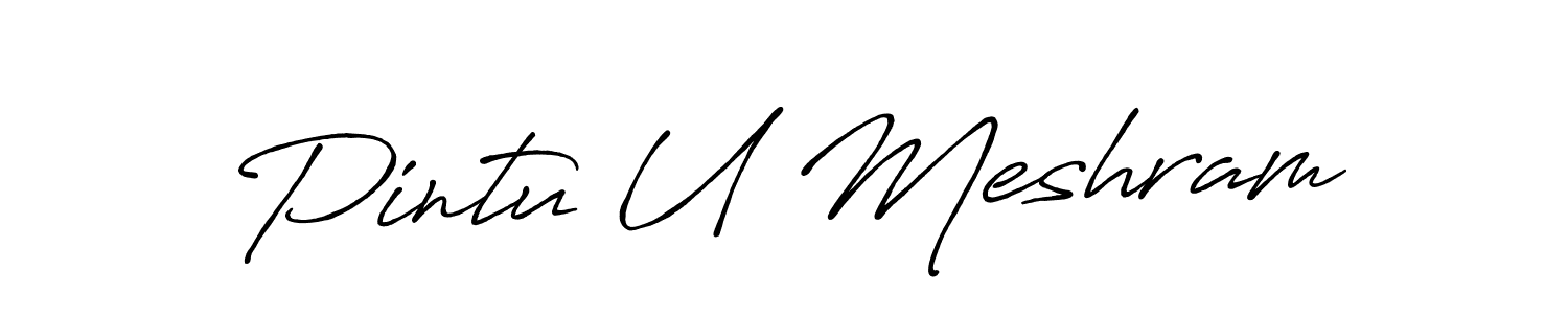 How to Draw Pintu U Meshram signature style? Antro_Vectra_Bolder is a latest design signature styles for name Pintu U Meshram. Pintu U Meshram signature style 7 images and pictures png