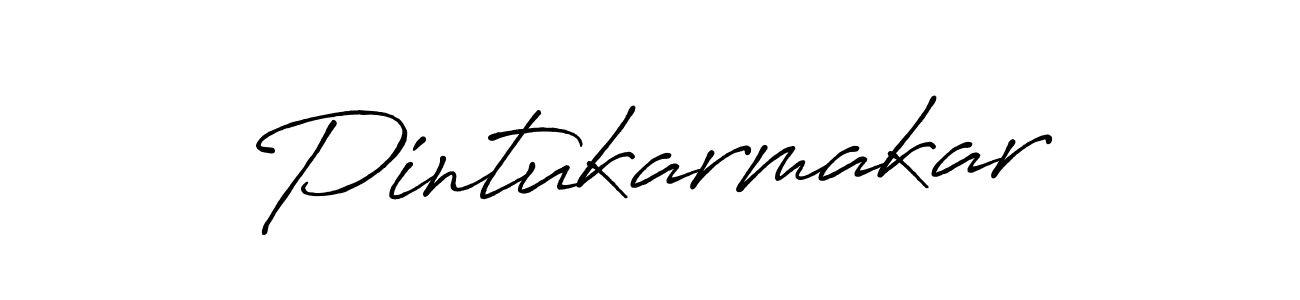 How to make Pintukarmakar name signature. Use Antro_Vectra_Bolder style for creating short signs online. This is the latest handwritten sign. Pintukarmakar signature style 7 images and pictures png