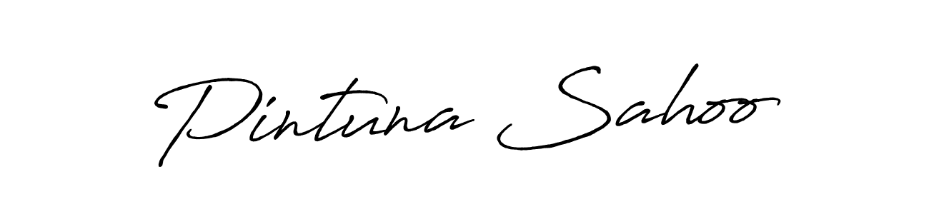 Create a beautiful signature design for name Pintuna Sahoo. With this signature (Antro_Vectra_Bolder) fonts, you can make a handwritten signature for free. Pintuna Sahoo signature style 7 images and pictures png