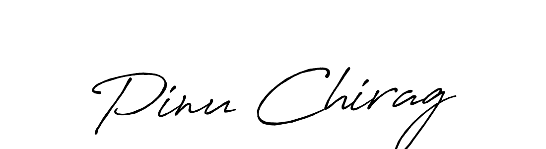 Create a beautiful signature design for name Pinu Chirag. With this signature (Antro_Vectra_Bolder) fonts, you can make a handwritten signature for free. Pinu Chirag signature style 7 images and pictures png