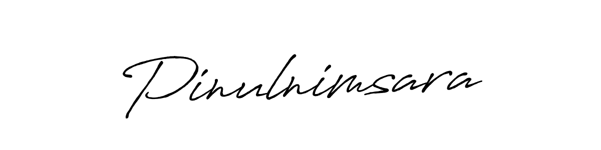 Create a beautiful signature design for name Pinulnimsara. With this signature (Antro_Vectra_Bolder) fonts, you can make a handwritten signature for free. Pinulnimsara signature style 7 images and pictures png